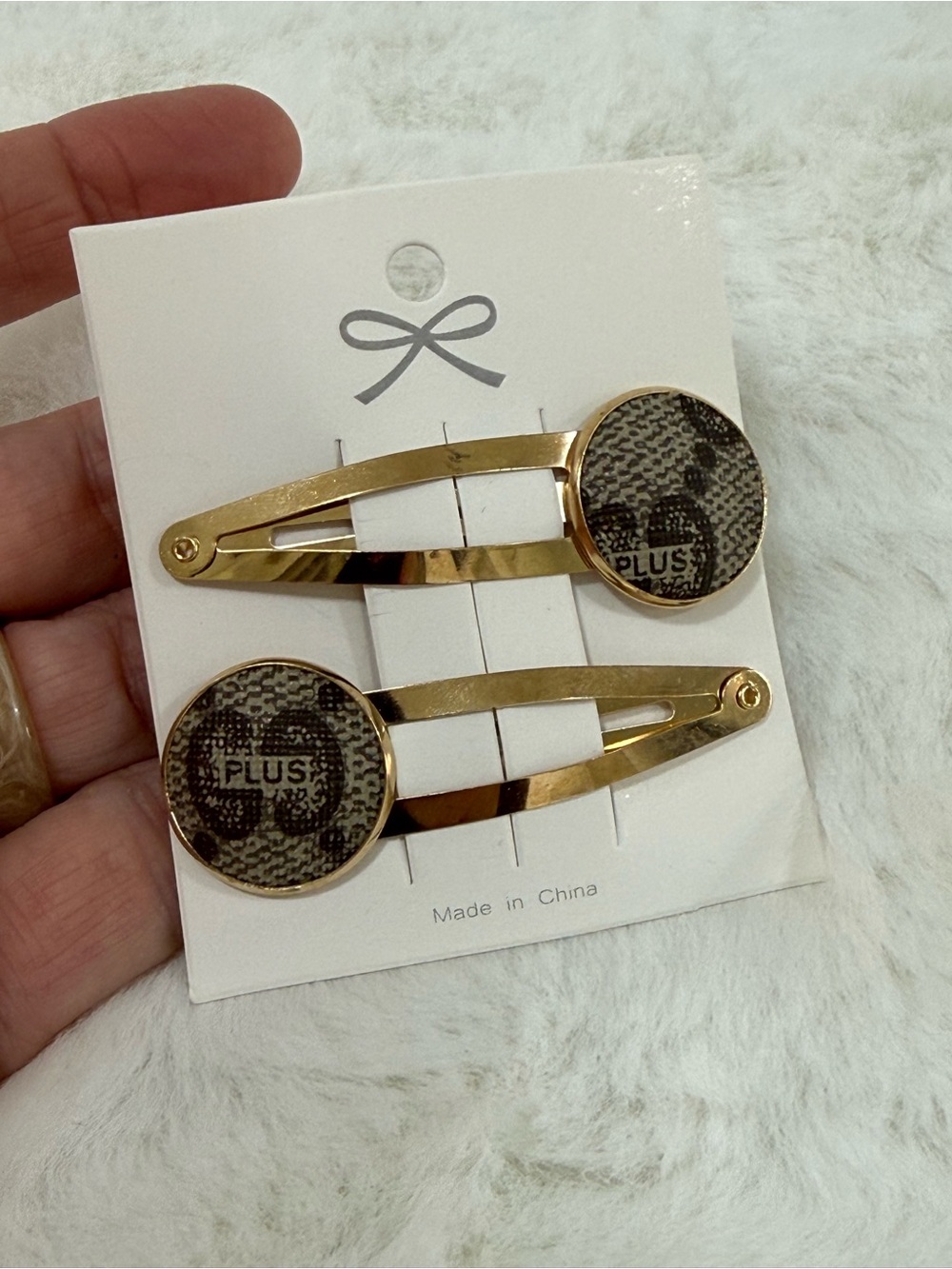 Gucci Plus upcycled Gold Hair Clips reworked luxury goods rare vintage material